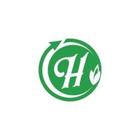 le logo h initial est simple et classique vecteur