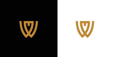 moderne et élégant, le logo des initiales de la lettre wm vecteur