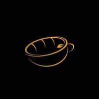 logo simple et moderne pour un café vecteur