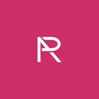le logo des initiales a et r est simple et moderne vecteur