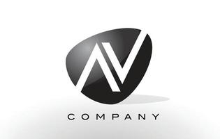 logo AV. vecteur de conception de lettre.