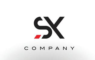 logo sx. vecteur de conception de lettre.