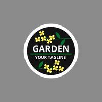 logo de modèle de jardin vecteur