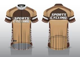 conception de maillot pour le cyclisme, vue sur le devant et le dos du maillot, uniforme de fantaisie et facile à modifier et à imprimer, uniforme d'équipe cycliste vecteur