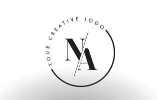 na création de logo de lettre serif avec une coupe croisée créative. vecteur