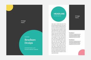 modèle de conception de brochure minimaliste, adapté aux outils de marketing et aux médias sociaux de contenu vecteur