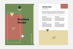 modèle de conception de brochure créative, adapté aux outils de marketing et aux médias de contenu sociaux vecteur