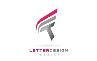 création de logo de lettre t. concept de lettrage moderne futuriste. vecteur