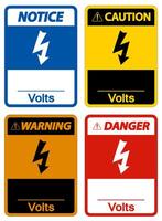 signe symbole volts sur fond blanc vecteur