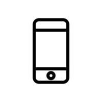 icône de vecteur de smartphone. symbole de téléphone noir isolé sur fond blanc. vecteur eps 10