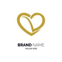 vecteur de conception de modèle de logo d'amour de coeur pour la marque ou l'entreprise et autre