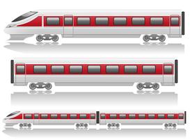 illustration vectorielle de locomotive et wagon de train de vitesse vecteur
