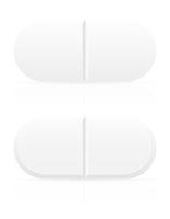 pilules médicales blanches pour illustration vectorielle de traitement