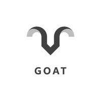 modèle de vecteur d'icône de logo de chèvre