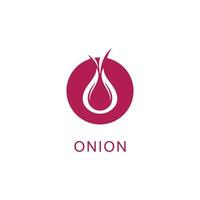 vecteur de logo d'oignon, icône d'oignon rouge. illustration simple symbole d'oignon