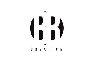 création de logo bb bb lettre blanche avec fond de cercle. vecteur