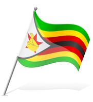 drapeau de l&#39;illustration vectorielle du Zimbabwe vecteur