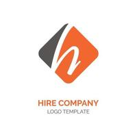 modèle de conception d'entreprise de location de logo h pour la marque ou l'entreprise et autre vecteur