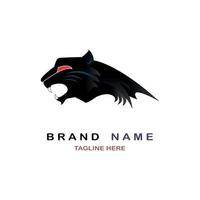 vecteur de conception de logo de panthères noires pour la marque ou l'entreprise et autre