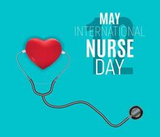 12 mai journée internationale de l'infirmière illustration vectorielle de fond médical vecteur