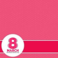 carte de voeux pour la journée des femmes 8 mars illustration vectorielle vecteur