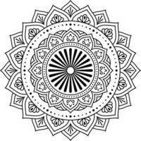 mandala ornemental à motif circulaire pour henné, mehndi, tatouage, conception de bannière de ramadan, carte de voeux de carte de visite, affiche, décoration. ornement décoratif dans un style oriental ethnique vecteur