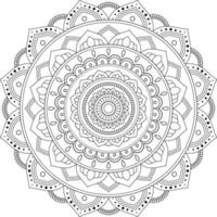 mandala de fleur de modèle circulaire, illustration vectorielle d'ornement décoratif. style de décoration indien, arabe, turc, pakistanais, islamique. page de livre de coloriage.