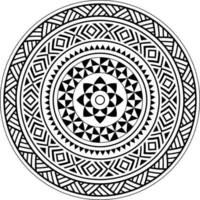 mandala tribal, mandala de style tatouage cercle polynésien, vecteur de motif de mandala hawaïen polynésien, inspiré de l'art traditionnel de la polynésie