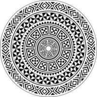 forme de cercle tribal, motif de conception de mandala polynésien vecteur conception d'ornement géométrique abstrait