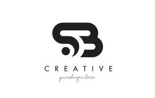 création de logo de lettre sb avec une typographie moderne et créative à la mode. vecteur