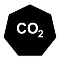 signal de co2 sur fond blanc vecteur