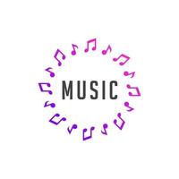 modèle de conception de logo de musique vecteur