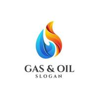 vecteur de modèle de conception de logo de gaz et de pétrole