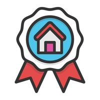 service de certification de maison vecteur