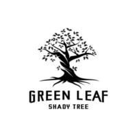 logo d'arbre ombragé vecteur
