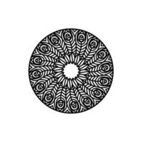 courbe circulaire décorative de mandala de plumes impressionnant vecteur