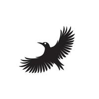 vecteur de modèle de conception de logo oiseau noir