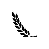 modèle d'icône d'épi de blé couleur noire modifiable. épi de blé symbole d'icône illustration vectorielle plane pour la conception graphique et web.