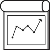 infographie sur le vecteur d'icône de présentation de tableau blanc