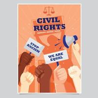 affiche des droits civiques vecteur