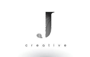 j création de logo avec plusieurs lignes et couleurs noir et blanc. vecteur