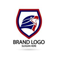 Falcon, eagle emblème logo icône vector illustration design