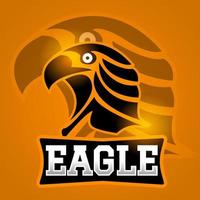emblème de badges de vecteur de logo de jeu de sport d'aigle. illustration vectorielle