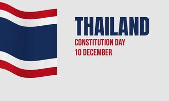 illustration vectorielle de fond de jour de la constitution de la thaïlande et espace de copie. approprié pour être placé sur le contenu avec ce thème. drapeau de la thaïlande vecteur