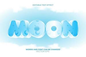 vecteur d'effet de texte lune modifiable