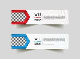 modèle de conception de bannière web simple et créatif vecteur