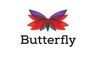 modèle de logo papillon coloré. un concept d'illustration de beau papillon vecteur