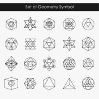 géométrie sacrée. alchimie, religion, philosophie, spiritualité, symboles et éléments hipster vecteur