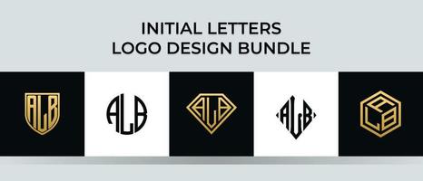 Paquet de conceptions de logo de lettres initiales alb vecteur