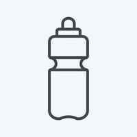 icône de bouteille d'eau dans le style de ligne branché vecteur